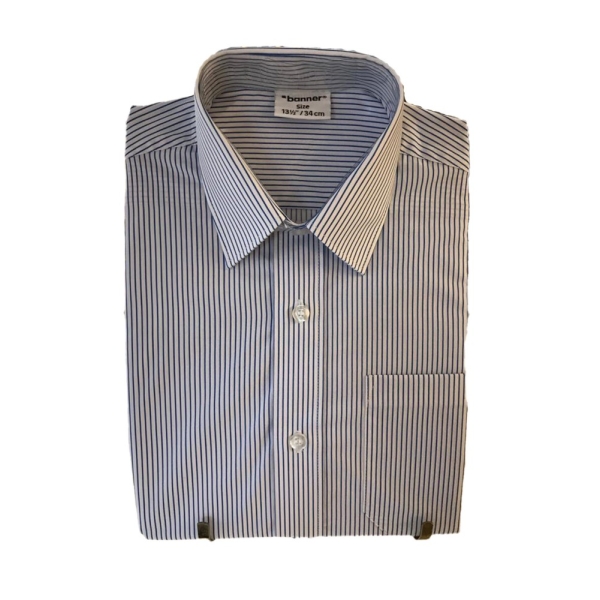 QUEEN ELIZABETH'S SCHOOL - ROYAL-WHITE SHORT SLEEVE, QUEEN ELIZABETH'S SCHOOL