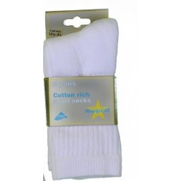 TWIN PACK WHITE SPORT SOCKS, BROADSTONE MIDDLE SCHOOL, LOCKYER'S MIDDLE SCHOOL, YARRELLS PREPARATORY SCHOOL & NURSERY, SOCKS & TIGHTS, RECEPTION BOYS, RECEPTION GIRLS, YEAR 1-2 BOYS, YEAR 1-2 GIRLS, YEAR 3-6 BOYS, YEAR 3-6 GIRLS, YEAR 7 & 8 BOYS, YEAR 7 & 8 GIRLS