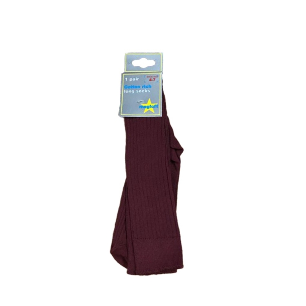 YARRELLS PREPARATORY SCHOOL & NURSERY - GIRLS MAROON LONG SOCK, SOCKS & TIGHTS, SQUIRRELS GIRLS, RECEPTION GIRLS, YEAR 1-2 GIRLS, YEAR 3-6 GIRLS, YEAR 7 & 8 GIRLS