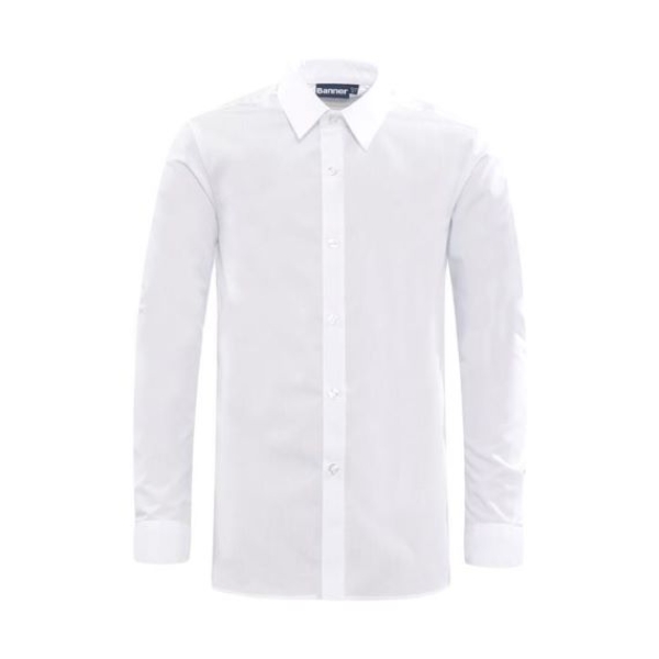 BOYS WHITE SHIRT, LONG SLEEVED - TWIN PACK, EMMANUEL C of E MIDDLE SCHOOL, ALLENBOURN MIDDLE SCHOOL, BROADSTONE MIDDLE SCHOOL, CORFE HILLS SCHOOL, LOCKYER'S MIDDLE SCHOOL, ST JAMES' CE FIRST SCHOOL, BOYS SHIRTS, RECEPTION BOYS, YEAR 1-2 BOYS, YEAR 3-6 BOYS, YEAR 7 & 8 BOYS, RECEPTION BOYS, YEAR 1 BOYS, YEAR 2 BOYS, YEAR 3 BOYS, YEAR 4 BOYS, YEAR 5 BOYS, YEAR 6 BOYS, YEAR 7 BOYS, YEAR 8 BOYS