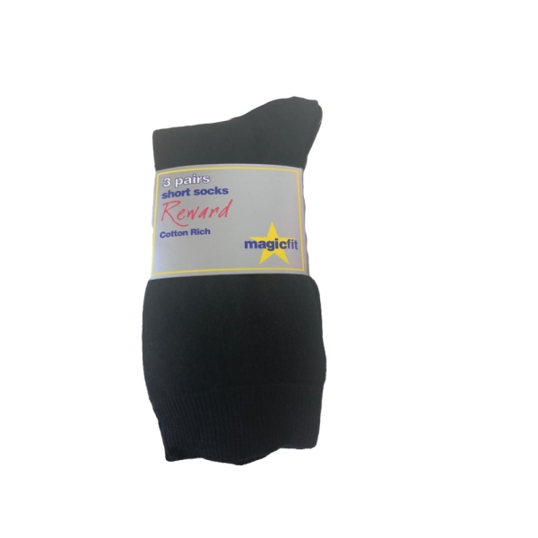 BOYS BLACK ANKLE SOCKS, ALLENBOURN MIDDLE SCHOOL, BROADSTONE MIDDLE SCHOOL, CORFE HILLS SCHOOL, QUEEN ELIZABETH'S SCHOOL, SOCKS & TIGHTS