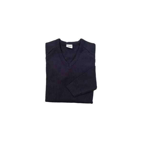 QUEEN ELIZABETH'S SCHOOL - NAVY V NECK JUMPER, QUEEN ELIZABETH'S SCHOOL