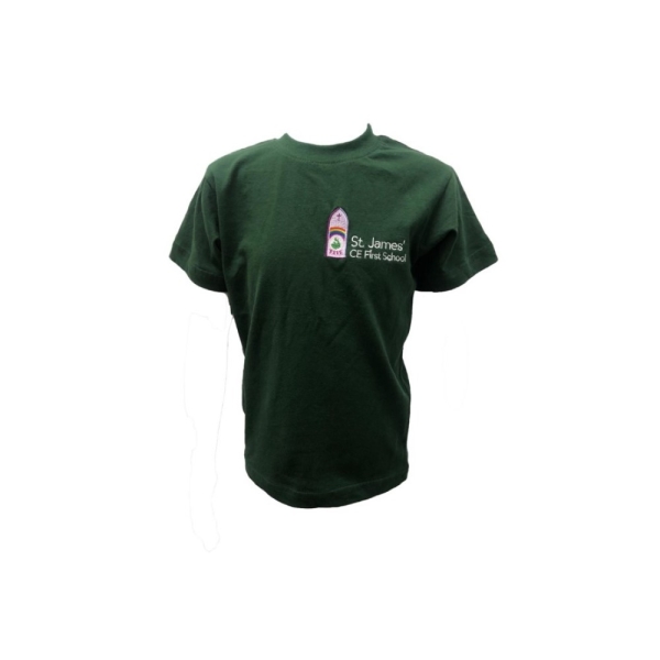 ST. JAMES' CE FIRST SCHOOL - PE T SHIRT, ST JAMES' CE FIRST SCHOOL