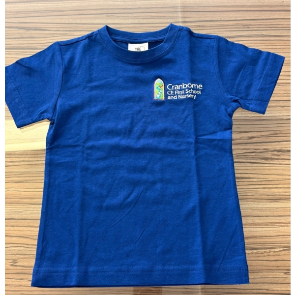 Cranborne CE VA First School - CRA PE T SHIRT, CRANBORNE FIRST SCHOOL