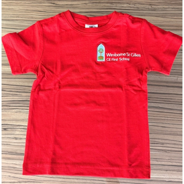 Wimborne St Giles C Of E First School - WSG PE T-SHIRT, WIMBORNE ST GILES C of E FIRT SCHOOL
