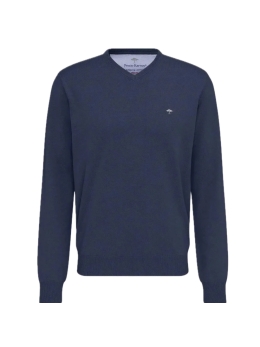 Fynch Hatton Fine V Neck Cotton Jumper in assorted colours, Knitwear