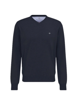 Fynch Hatton Fine V Neck Cotton Jumper in assorted colours, Knitwear