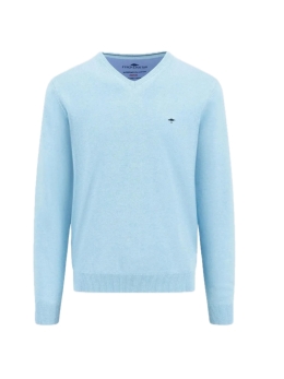 Fynch Hatton Fine V Neck Cotton Jumper in assorted colours, Knitwear