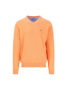 Fynch Hatton Fine V Neck Cotton Jumper in assorted colours, Knitwear