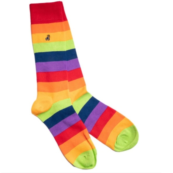 Swole Panda Bamboo Stripe Socks in assorted colours, Socks