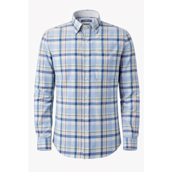 Fynch Hatton Oxford Check Shirt, Long Sleeved Shirts
