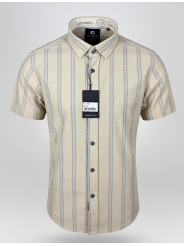 Giordano Short Sleeve Shirt - Striped, Short Sleeved Shirts